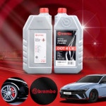 아반떼N 2.0터보(23~)DCT 브렘보 브레이크오일 DOT4 LV 1L 저점도 브레이크액 1병 : 윤오토