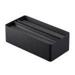 야마자키 실업Yamazaki 뚜껑 포함 페이퍼 타월 케이스 블랙 약 W26×D13×H8cm 타워 타워 페이퍼 타월 티슈 케이스 4762 : comecostore