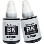 GI290 GI290BK 잉크 충전용 병 캐논 G4210 G3200 G2200 G4200 G1200 프린터와 호환 2개 세트 검정2 : 아이로하