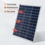 500W1000W 태양광 패널 키트 완전한 12V 다결정 전력 휴대용 야외 충전식 태양 전지 발전기 가정용 500W Solar Panel : 젤블블리즈