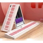 전자키보드 스탠드 포함 가방 기본 61키 입문용 전자 접이식 화이트 걸핑 2.0cm 패키지 1 61키 기본 접이식 화이트 걸핑 2.0c 패키지 1 : 혁신상인