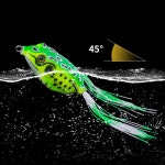 부드러운 두꺼비 개구리 농어 낚시 미끼 할로우 바디 탑 워터 미도색 인공 1 PC Green 40mm : 젤블블리즈