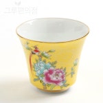 [순수] 레트로 플라워 다기 찻잔(50ml) 도자기컵 차잔 다기잔 다도잔 : 그루편의점