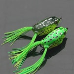 부드러운 두꺼비 개구리 농어 낚시 미끼 할로우 바디 탑 워터 미도색 인공 1 PC Green 40mm : 젤블블리즈
