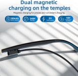 남녀용 AI 스마트 글래스 - ChatGPT 137개 이상의 언어 번역 및 음성 비서 미팅 어시스턴트 음악 핸즈프리 통화가 가능한 블루투스 자외선... 