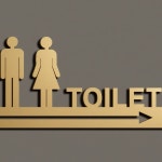 화장실 방향표시 표지판 문패 업소용 까페 식당 호텔 방향판 우측 : 디오트레이드