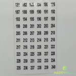 HM 181-240 번호 넘버링스티커 원형스티커 원형견출지 : HaPPYMALL
