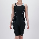 MIZUNO 미즈노 수영 피트니스 경기 수영 트레이닝 수영복 레ディース Stroke ONE 올인원 N2JGD301 91 블랙×눈녹은 블루 2XL... 