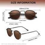 KINGDREAM 빈티지 라운드 선글라스 남자 편광 된 UV400 여성 안경 운전 Vaction Oculos De Sol Black Gray : 젤블블리즈