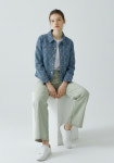패턴 데님 크롭 자켓 262MJ17 : VALENCIA 발렌시아