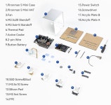 Pironman 5-Mini NVMe M.2 SSD PCIe 2.0/3.0 for Raspberry Pi 5/4/2/8/16GB Hailo-8L AI 가속기용 PWM 액티브 : MJSHOP001