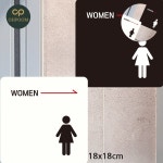 [대천] 화장실스티커 화장실표찰 여자탈의실 표지판18x18cm : 대천