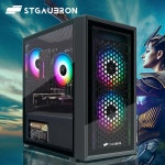 STGAubron 게이밍 PC 데스크탑 컴퓨터 인텔 i7 Xeon E5 라데온 RX 550 4G 16GB RAM 512GB SSD WiFi 6 BT 5.0 RGB E5/RX 550 : 베이투... 