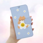 SUN 코지 아이폰17 16 15 시리즈 동물 데이지 사피아노 다이어리 케이스 : SUNDAY MARKET