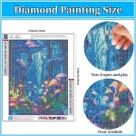 아트토플러스 마법의 버섯 다이아몬드 아트 키트 - 숲 5D 페인팅 선물용 및 가정 장식용 DIY 풀 드릴 보석 키트(12x16인치) : 와이드포트
