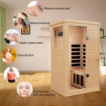 쿤사나 1인용 적외선 사우나 실내 홈 저전자파 1050와트 캐나다 헴록 스마트 디스플레이 블루투스 스피커 2개 시력 보호 독서 램프 1... 