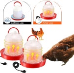 업그레이드 농장 혁신가들 가열식 닭 물 공급기 2025년 매달린 가금류 6L 가축용 히터가 장착된 빨간색 플라스틱 공급기(빨간색 6L) Red 6L... 