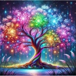 생명의 나무 다이아몬드 아트 키트 성인용 5D 페인팅 초보자용, DIY 풀 드릴 보석 선물 및 집 장식용14x14인치 DH5235842 G9316-US : 현앤리엘