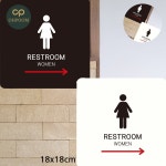 [대천] 화장실팻말 여자화장실 표지판 18x18cm : 대천