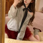 치마 빨강 니트 여성 케이크 다크문직 앙고라 체리 투톤 KS1 : 청수정01