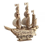 MPIUET 성인용 3D 나무 요트 퍼즐, 범선 모델 키트, 3D 직소 브레인 티저 퍼즐, 접착제 또는 기타 도구 필요 없음, 거친 부분 없음, 테이블 탑... 