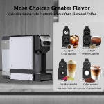 KOTLIE 4-in-1 에스프레소 캡슐 커피 머신 K 컵/네스/DG/그라운드 커피용 싱글 서브 메이커 19바 1L ST-550(실버) : 도경그로브