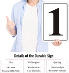 i-CowFun 프리미엄 알루미늄 번호 표지판 1 금속 12인치 X 8인치 옥외 주차장 바닥 도크 코트 통로 필드 높은 가시성 변색 없음 내후성 1... 