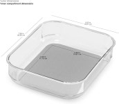 주방 용품 사무용품 팬트리 및 욕실 그레이용 메이드스마트 미디엄 클리어 보관함 정리함 프리미엄 소프트 그립 안감 미끄럼 방지 베이스... 