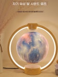3D 자기부상 공중에뜨는 행성 조명 보름달 A1 지구 A. 칠채 별무늬 원목 우주인 3개 : 세일즈포켓1