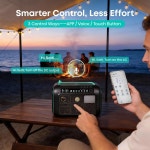 4개의 탈착식 전원 모듈 음성 및 앱 제어 기능이 있는 Njoynook 5-in-1 휴대용 발전소 512Wh 800W(1600W 서지) 태양광 발전기 캠핑 RV용 AC... 