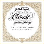 DAddario J3001 정류 클래식 기타 싱글 스트링, 일반 장력, 첫 번째 스트링 : domisangsa
