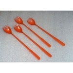 Tupperware Vintage Gadgets 긴 손잡이 스포크, 레트로 오렌지, 4개 세트 170019 : 제이케이인터내셔널6970