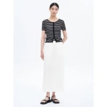 에잇세컨즈 코튼 H라인 롱 스커트 화이트 : 어반크레프트