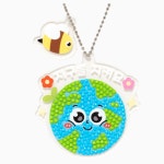 어린이 보석십자수 지구지킴 투명아크릴 키링 만들기 5개 : 어린이diy키트만들기샵