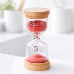 3분 모래 시계 양치 타이머 샤워 사우나 시간관리 데스크 인테리어 소품 학습 집중 : 새콤한샵