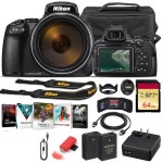 Nikon 리퍼제품 니콘 COOLPIX P1000 디지털 카메라 26522 + 64GB 메모리 카드 케이스 사진 소프트웨어 EN-EL 20 배터리 리더 디럭스 클리닝... 