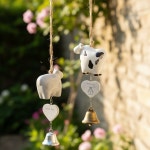 현관문 젖소 풍경종 도자기 문종 카페 인테리어 소품 도어벨 : -제이마켓-