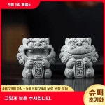해치상 풍수 소품 한쌍 조각상 수호신 풍수지리 정원 A. 행운과 부자의 한 쌍 : 퍼플피치s