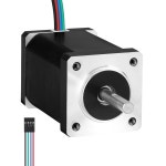 YEJMKJ 네마 14 스테퍼 모터 2상 1.8° 35Ncm(49.56온스·인치) 고토크 바이폴라 53mm 2.7ω 1.2A 4와이어 샤프트 24mm φ 5mm 35스테퍼... 