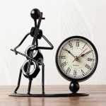 담릿 인테리어 철제 조형물 탁상시계 탁상장식 탁상용시계 : 담릿