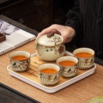 글로아픽 차판 다 A. 기쁨이 넘치는 손잡이 주전자 주전자 4잔, A. 101mL-00mL : 글로아픽