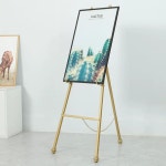철제 골드 인테리어 이젤 그림 대형 액자 받침대 A. 검정색 S 사이즈 프레임 표시판 제외 : 호락호락몰