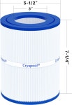 Cryspool® PDM28 필터 스파 아쿠아 크레스트 461273 드림 메이커 28 평방 피트 카트리지 2 팩과 호환됩니다 : 프레쉬젤리
