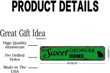 WengBeauty My Sweet Home Georgia 기프트 스트리트 사인 레트로 잔디밭 홈 펍 맨 동굴 가든 바 월 아트 style : 라운드샵52