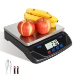 라이장 식품 저울 0.05온스/1g 정밀도 30kg/66파운드 상업용 디지털 주방 6개 포함 Tare Pcs LCD 디스플레이 USB/배터리 구동 요리... 