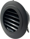 AIMCOCO 소핏 통풍구 4인치 배기 팬 HVAC 덕트 욕실 주방 차고 사무실 가정용 (블랙 Ø100mm)-1 PC용 플라이 스크린이 내장된 원형 커버... 