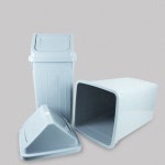 사각휴지통 분리수거함 해달디자인 4호 그레이 25L 1개 사계절 사각휴지통 : 로그마켓 1호점