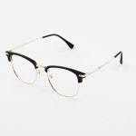 데일리 차단 안경 패션 스퀘어 안경 가벼운 메탈 : 엘리트01