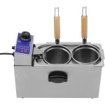 2홀 전기 면 요리기 상업용 파스타 쿠커 1200W 테이블 온도 조절 가능한 스트레인 2개 포함 86-230 ℉ : G비컴퍼니