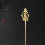 지장보살 금색 육환장 부처님 석장 지팡이 제품 불상 골드 1. 30cm 사각 금색 : 지에이치에스